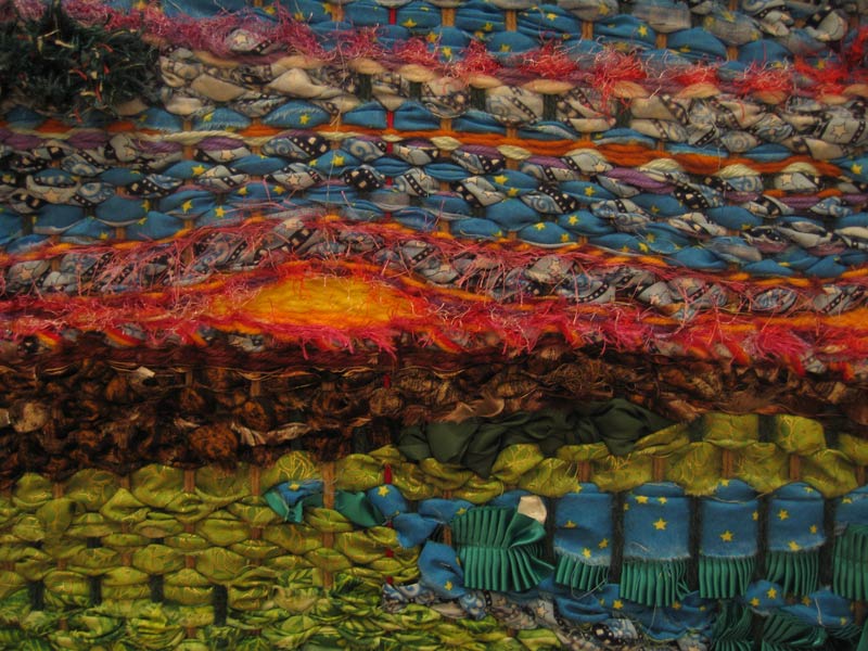 Detail of EarthLoom weaving