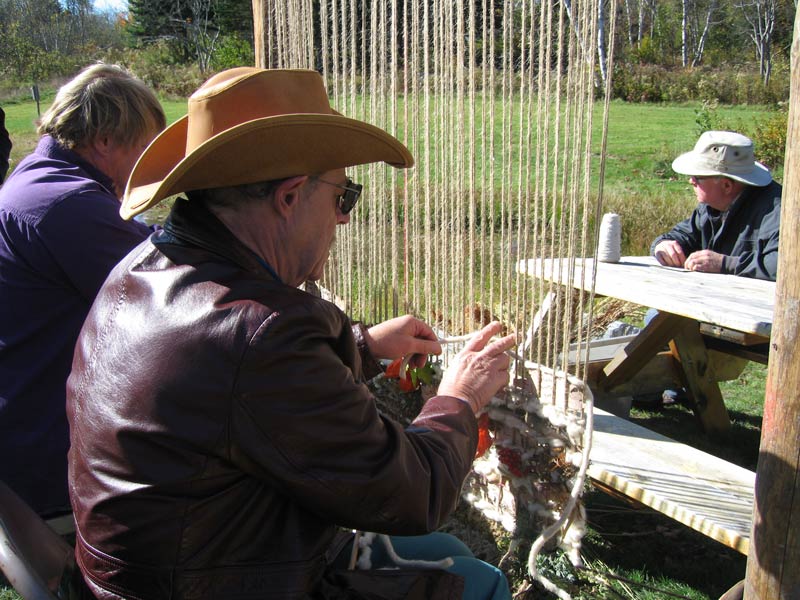 Men love weaving on the EarthLoom